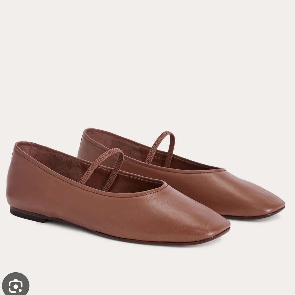 Everlane Brown Leather Mary Jane Flats - Size 9